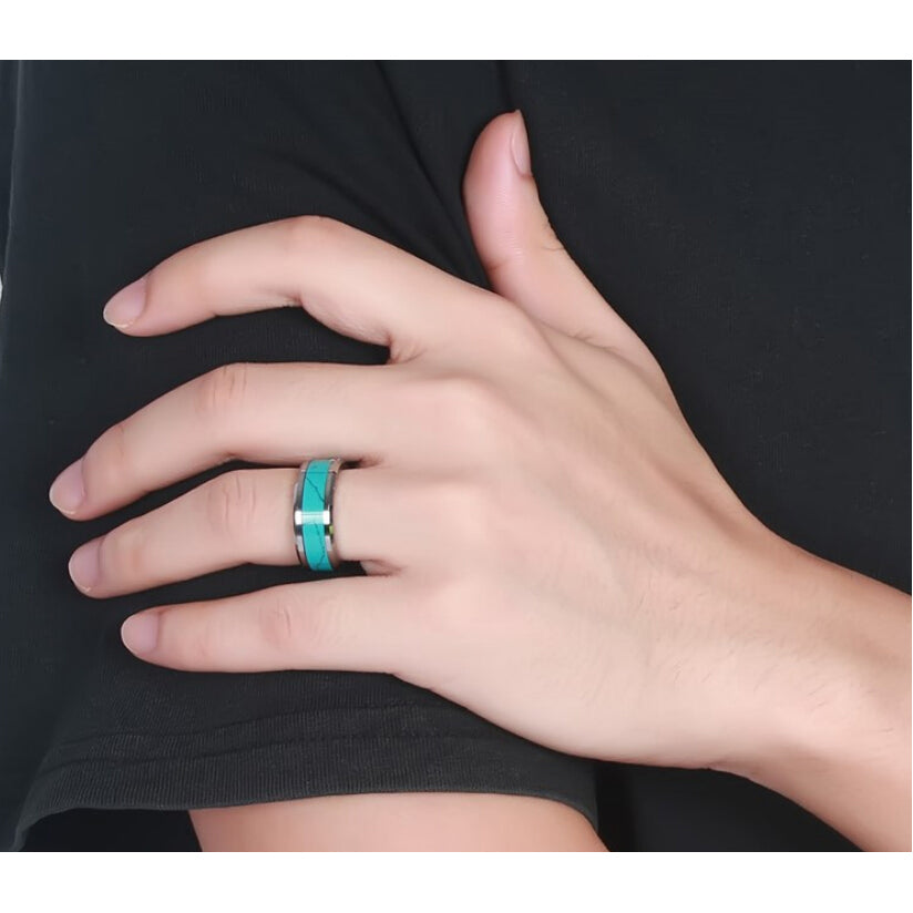Blue Stone Carbide Ring Jewelry DealSniper.net