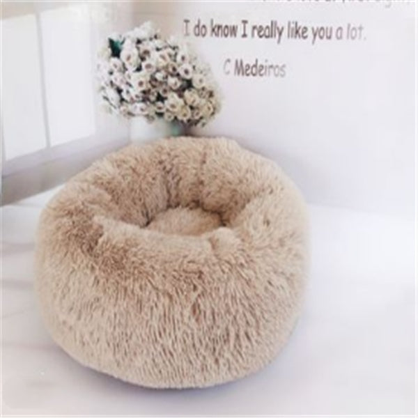 Round Long Hairy Autumn And Winter Nest Pad Cat Mattress Pets DealSniper.net