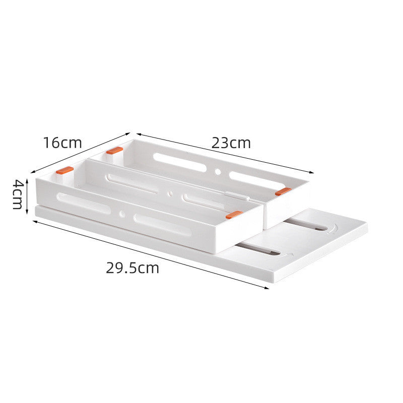 Kitchen Under Sink Drawer Type Spice Rack Kitchen DealSniper.net White Single Layer