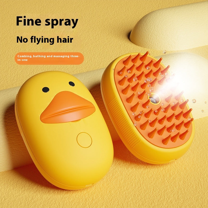 Pet Whale Small Yellow Duck Spray Massage Comb Pets Gym From House Yellow