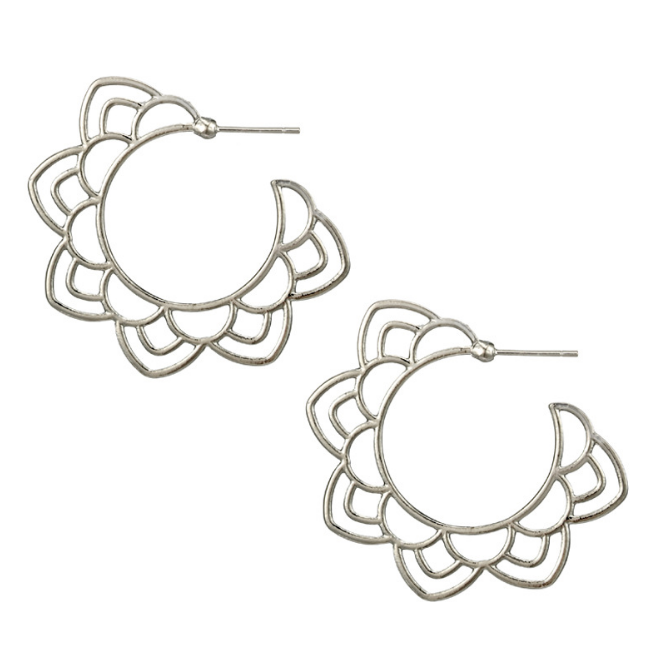 Floral Drop Earring Jewelry DealSniper.net silver
