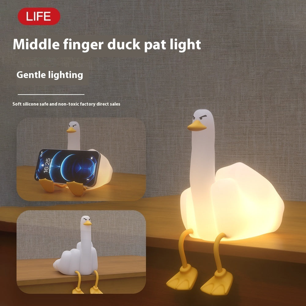 Cross-border Creative Gift Middle Finger Duck Small Night Lamp House DealSniper.net