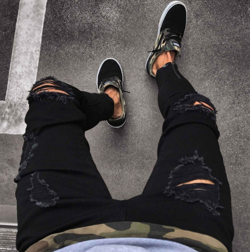 Streetwear Ripped Jeans Men DealSniper.net