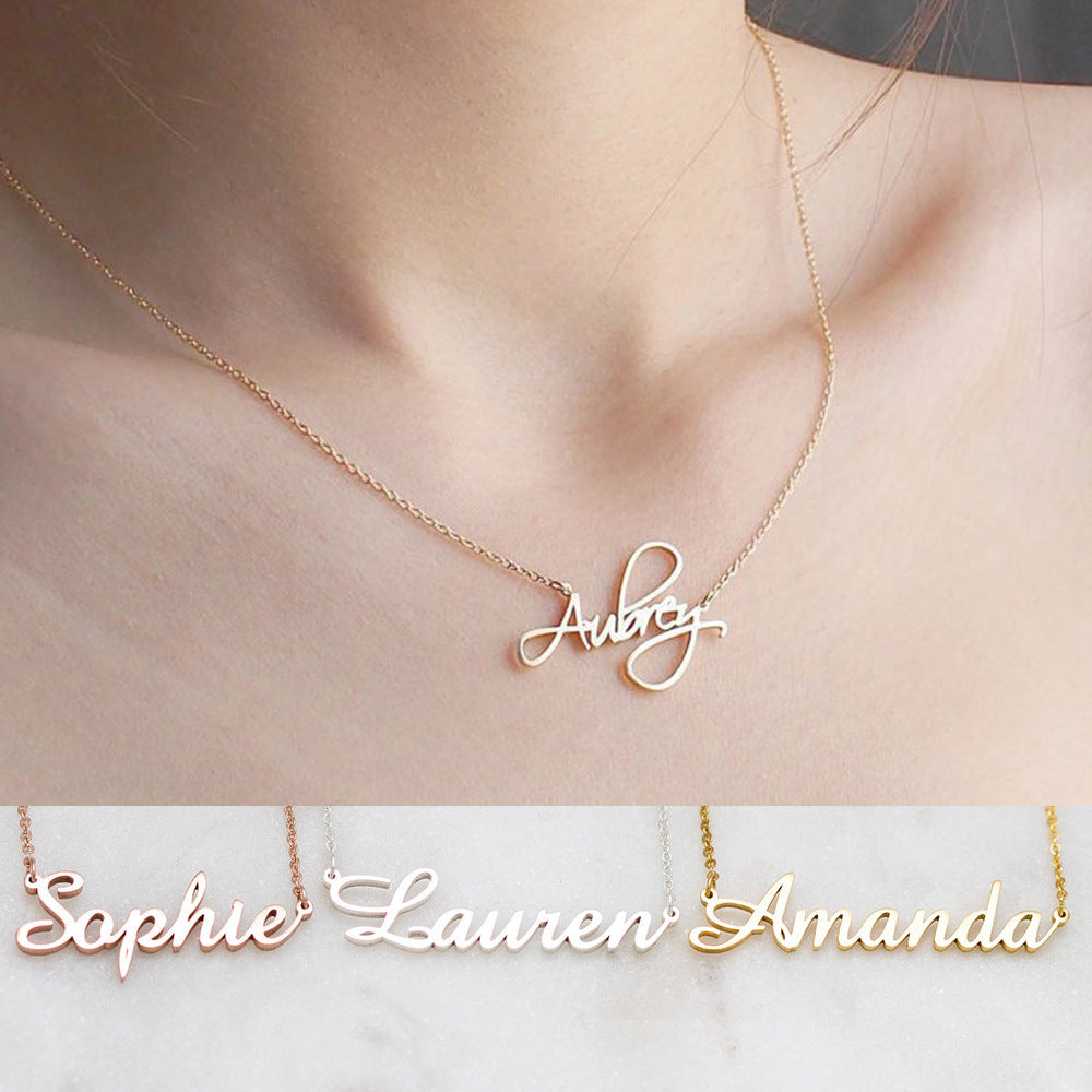 Necklace Alloy Pendant Font Fascinating Pendant Custom Jewelry DealSniper.net