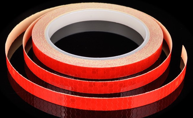 Car and motorcycle bicycle reflective stickers mountain bike luminous stickers dead fly bicycle wheel body sticker Vehicle DealSniper.net gules