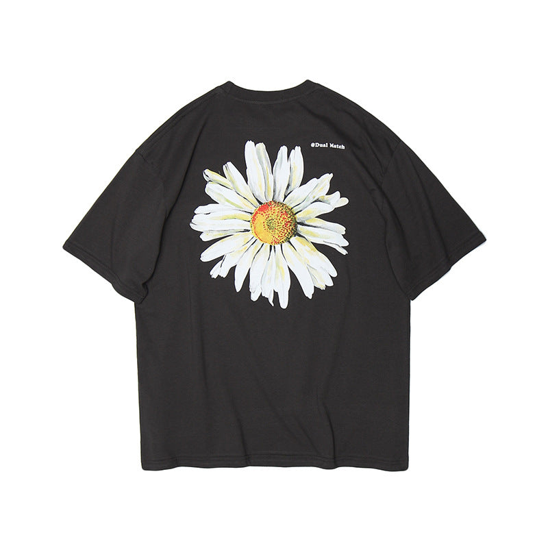 Small daisy flower print short sleeve Women DealSniper.net