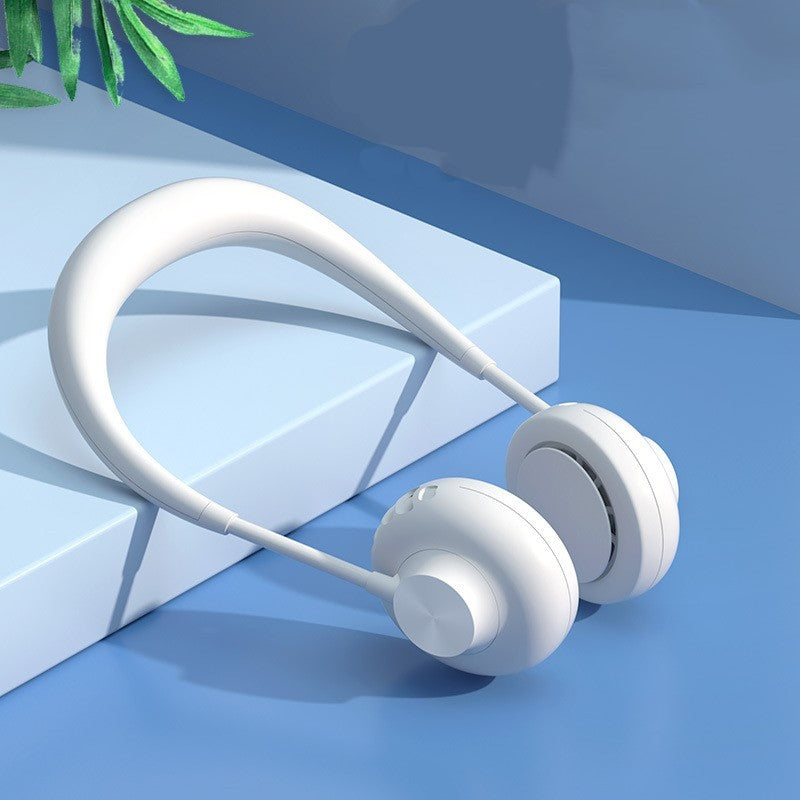 Bladeless Fan Hanging Neck USB Three-gear Adjustment Mute Large Wind Portable Gadgets DealSniper.net White