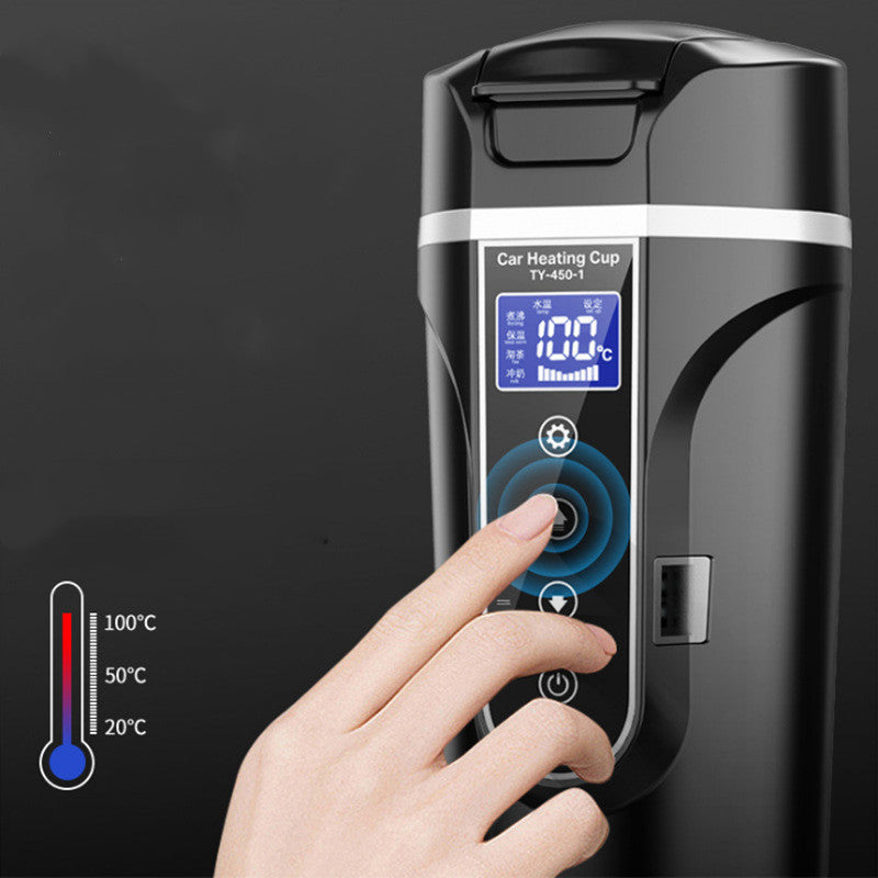 Portable Car Bottle Smart Touch Digital Display Insulated Cup Vehicle DealSniper.net