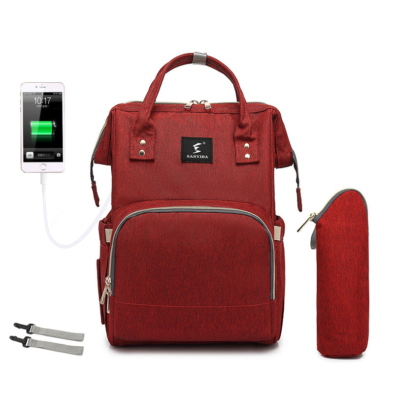 Portable Folding Crib Mummy Bag Portable Women DealSniper.net Red with hook