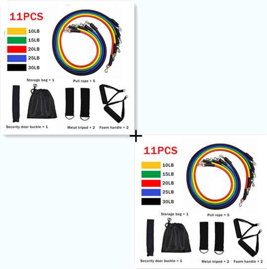Fitness Rally Elastic Rope Resistance Band Sports DealSniper.net 2 sets 11pcs