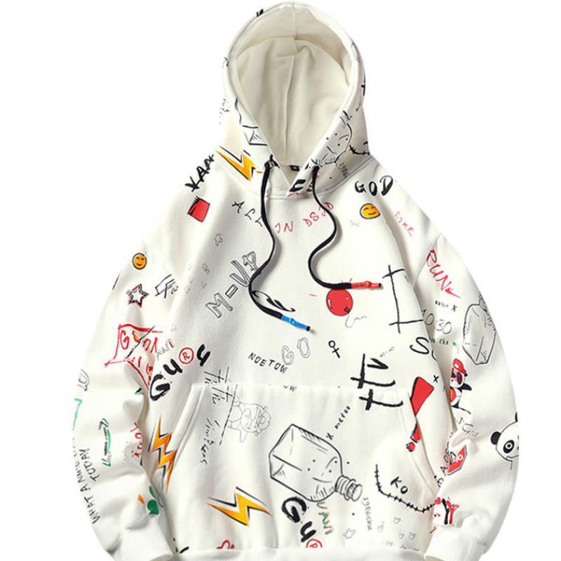 Loose hooded man Men DealSniper.net White 3XL