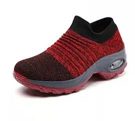 Dancing Soft Bottom Flying Woven Rocking Shoes Women DealSniper.net 35 Red
