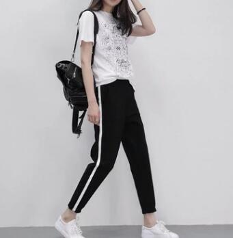 Lucylizz 2021 Women Striped Sport Leggings Fitness Yoga Pants Leggins Gym Sports Clothing Running Tights Slim Trousers Plus Size Women DealSniper.net