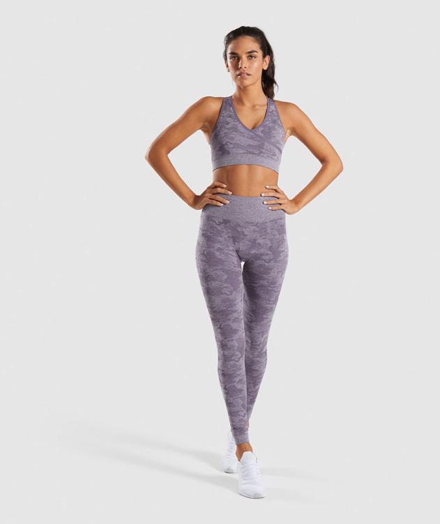 Camouflage yoga pants Women DealSniper.net Purple set L