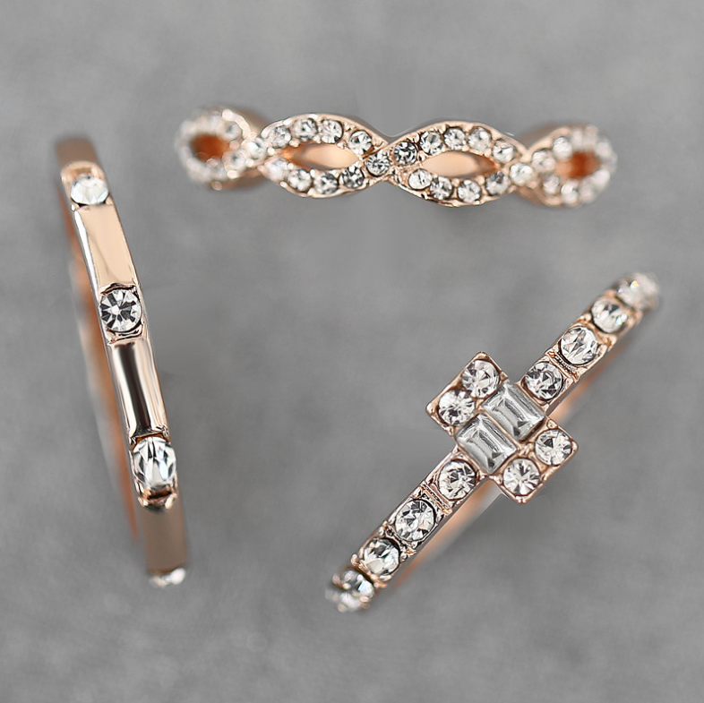 Flash diamond inlaid zircon ring Jewelry DealSniper.net