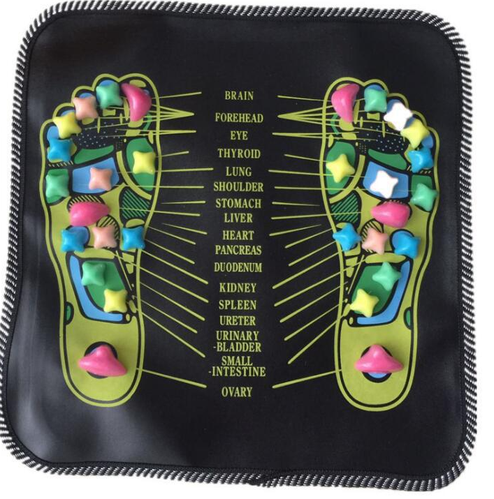 Reflexology Foot Massage Pad Cobblestone Walk Massager Mat Health dealsniper-net 35X35 English