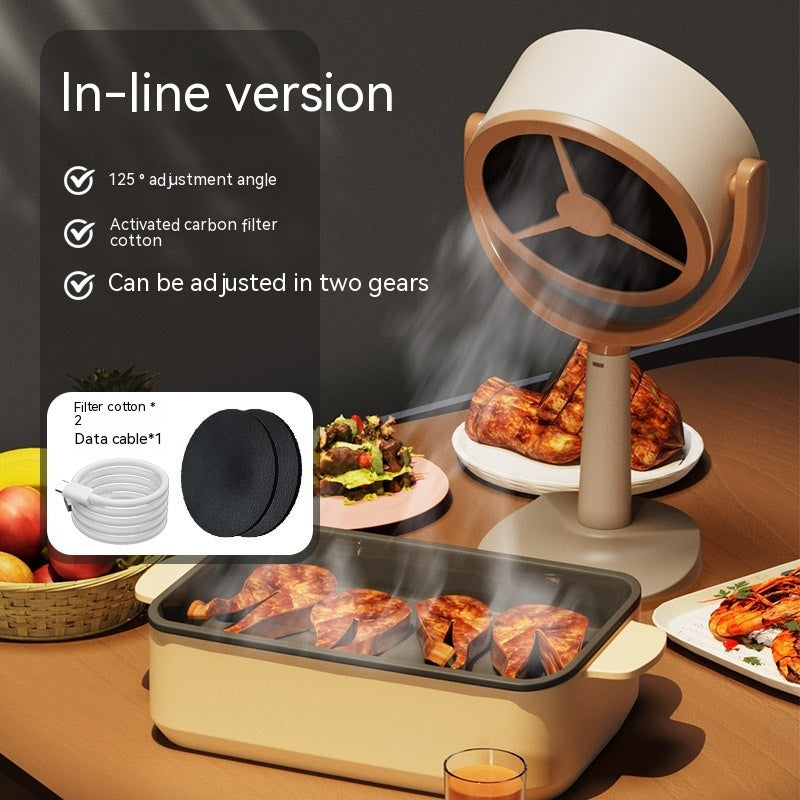 Mini Suction Oil Absorption Range Hood Kitchen DealSniper.net Usb Direct Plug Version
