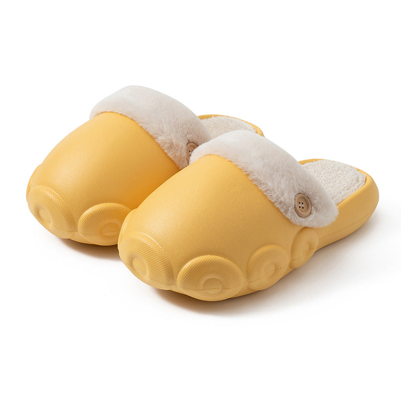 Baer Fluffy Slippers Winter Detachable Washable House Shoes For Women Women DealSniper.net B yellow 35to36