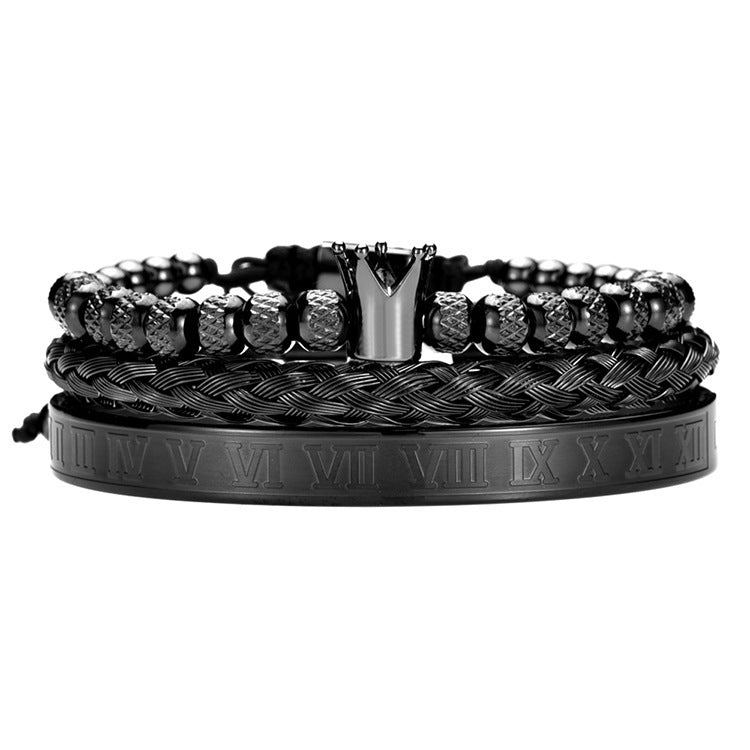Luxury Roman Royal Crown Charm Bracelet Jewelry DealSniper.net G