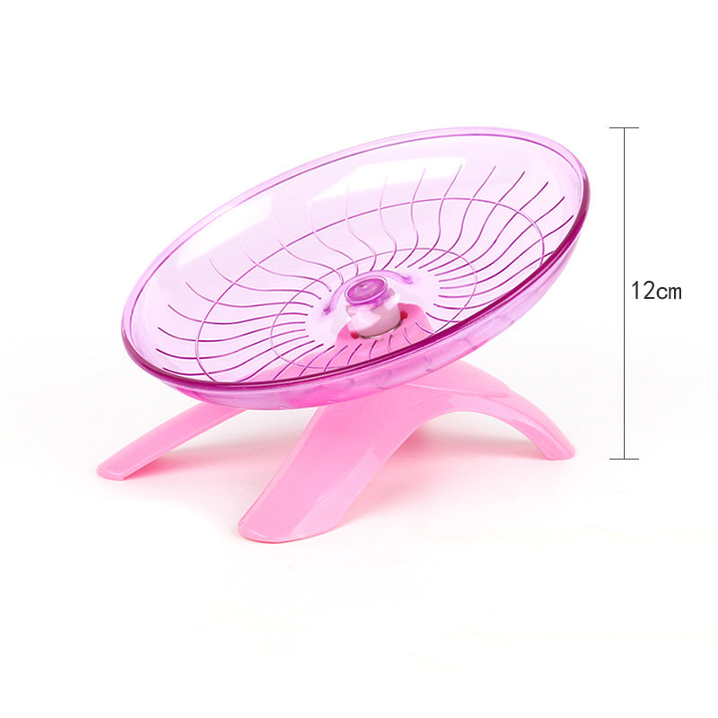 Hamster Flying Disc Running Wheel Golden Silk Bear Mute Flying Disc Running Wheel Pets dealsniper-net Pink