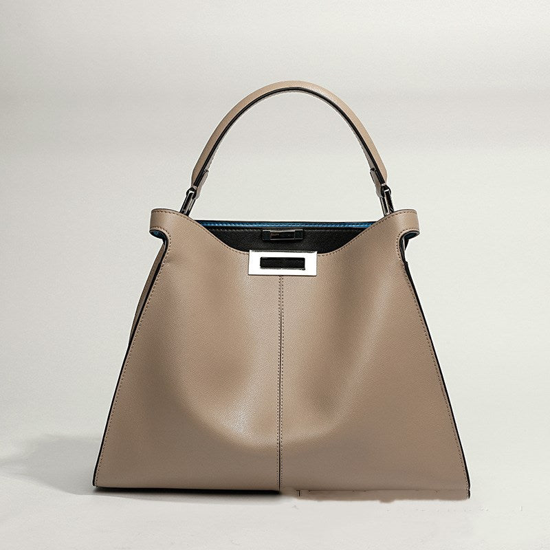 European And American Style Bucket Bag Women Fashion Leather Handbags Women DealSniper.net Apricot