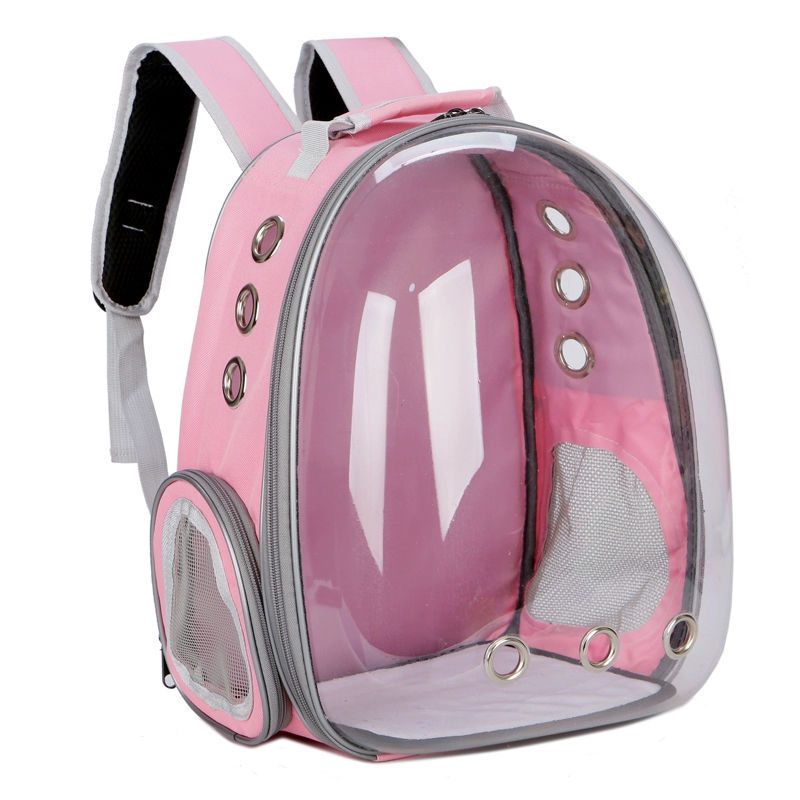 Cat And Dog Space Bag With A Large Backpack On The Chest Pets DealSniper.net Pink