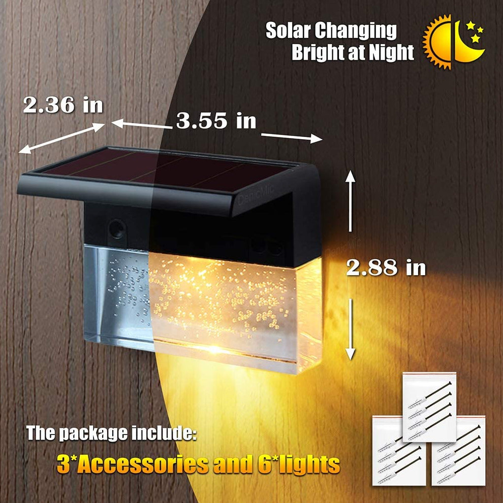 Waterproof New RGB LED Solar Light Step Fence Light Outdoor DealSniper.net