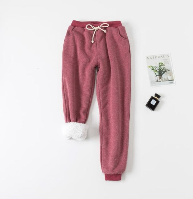 Lamb velvet padded sweatpants Women DealSniper.net