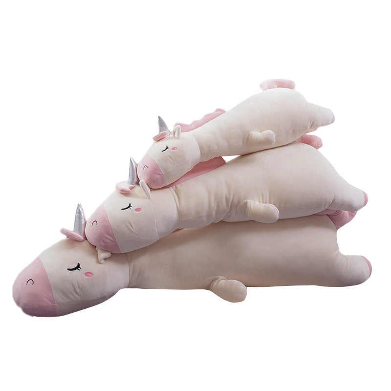 Lying Down Unicorn Doll Long Sleeping Pillow Kids DealSniper.net