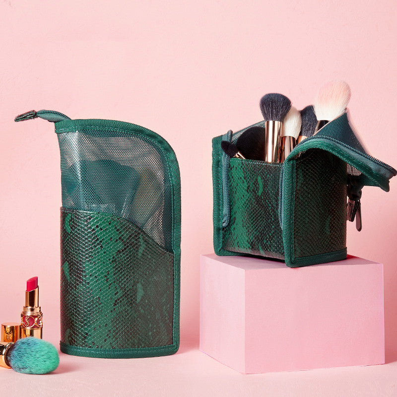 New Gift Multi-Function Cosmetic Brush Storage Bag Portable Beauty dealsniper-net Dark Green
