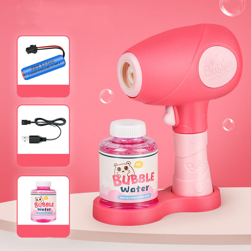 Children's Toys 75ml Automatic Bubble Machine Blower Kids DealSniper.net Pink