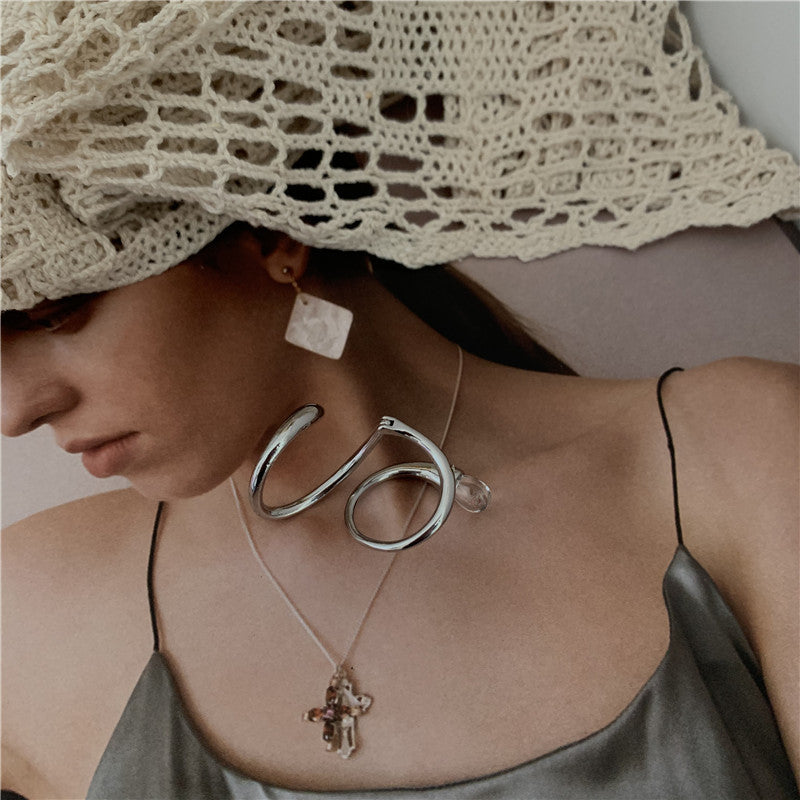 Retro Snake-Shaped Winding Opening Adjustment Drop Ring Ring Jewelry DealSniper.net