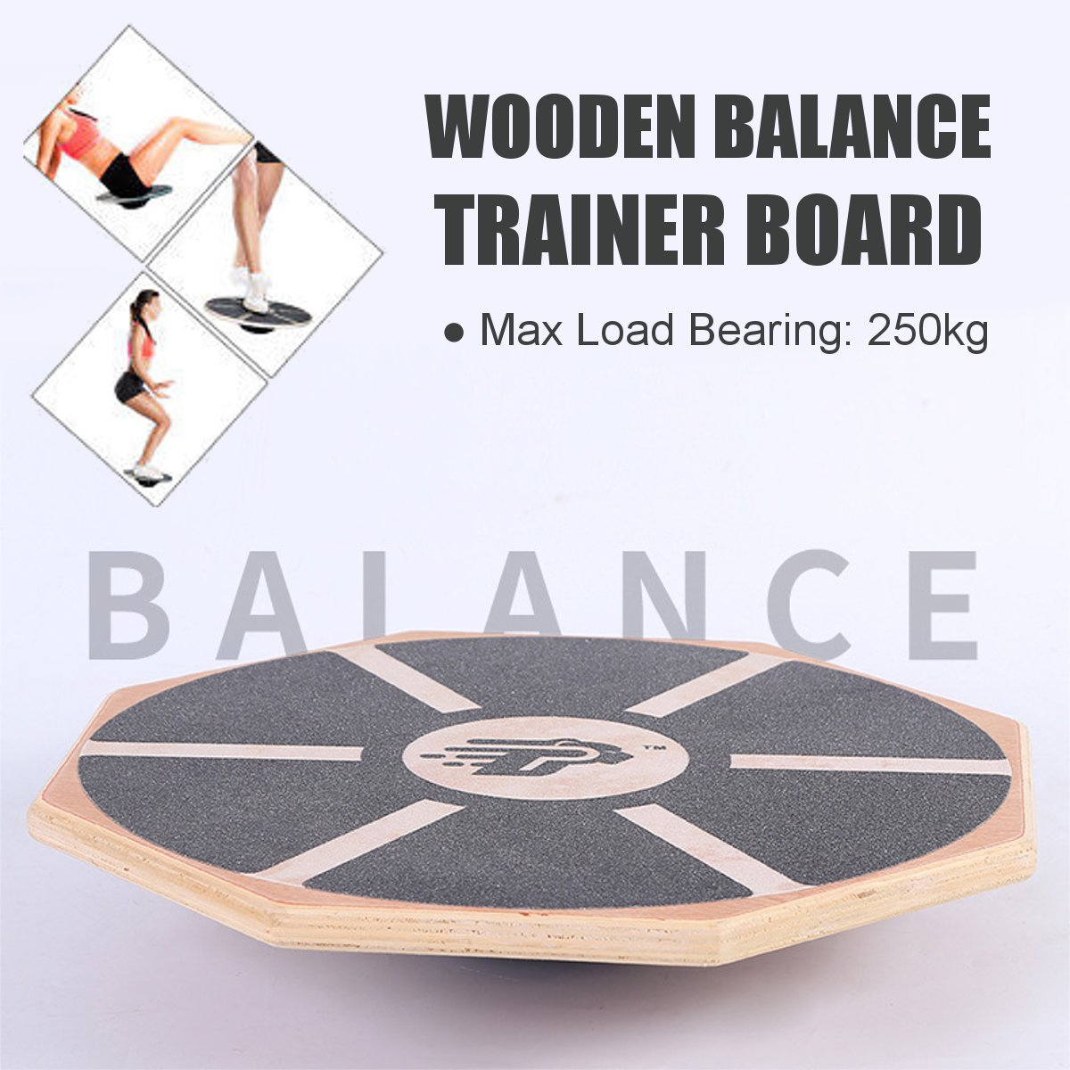 Wooden Octagonal Balance Trainer Board Twist Board Sports dealsniper-net