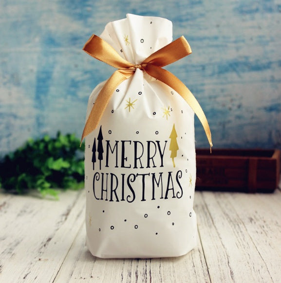 Christmas old man tree drawstring bag Holidays dealsniper-net M Q10pcs