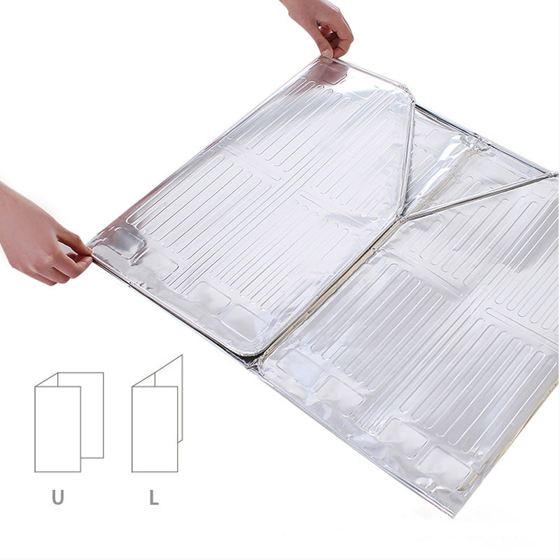 Japanese-Style Fasola Kitchen Supplies Oil Baffle Plate Aluminum Foil Oil-Proof Plate Kitchen Double Stove Heat Insulation Oil Baffle Kitchen DealSniper.net
