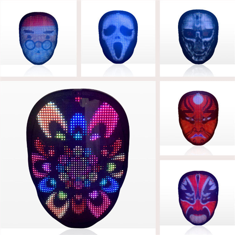 New Arrival LED Mask Face-changing Glowing Mask APP Control Deals DealSniper.net