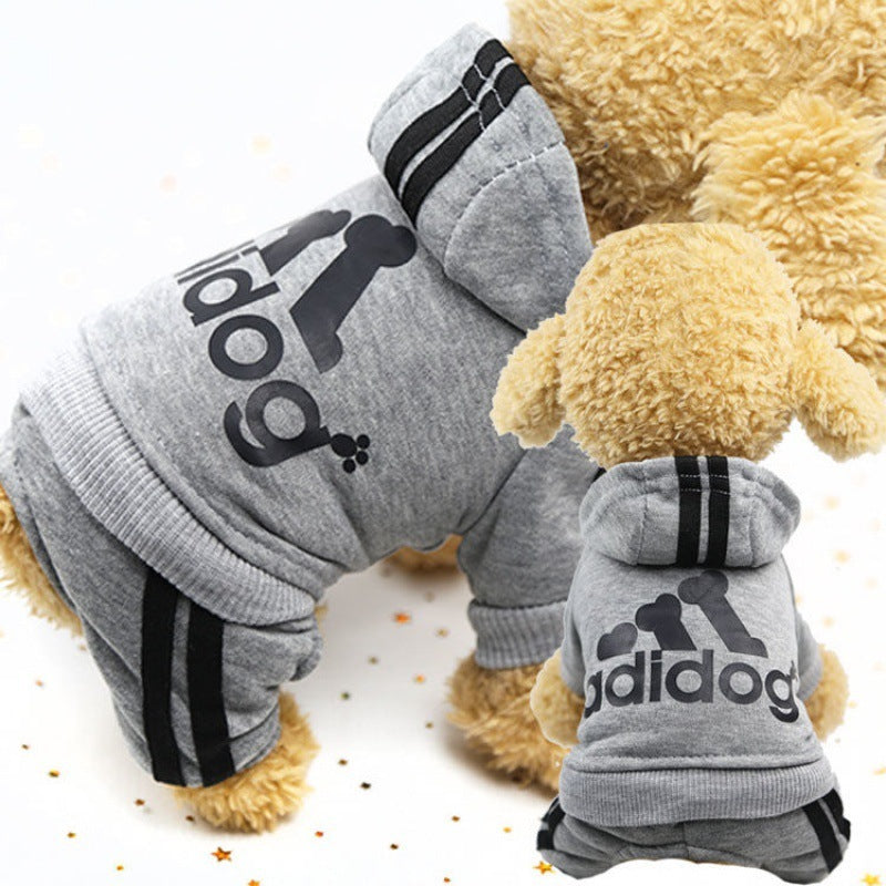 Autumn And Winter New Four-Legged Dog Clothes Pets DealSniper.net Grey 2XL
