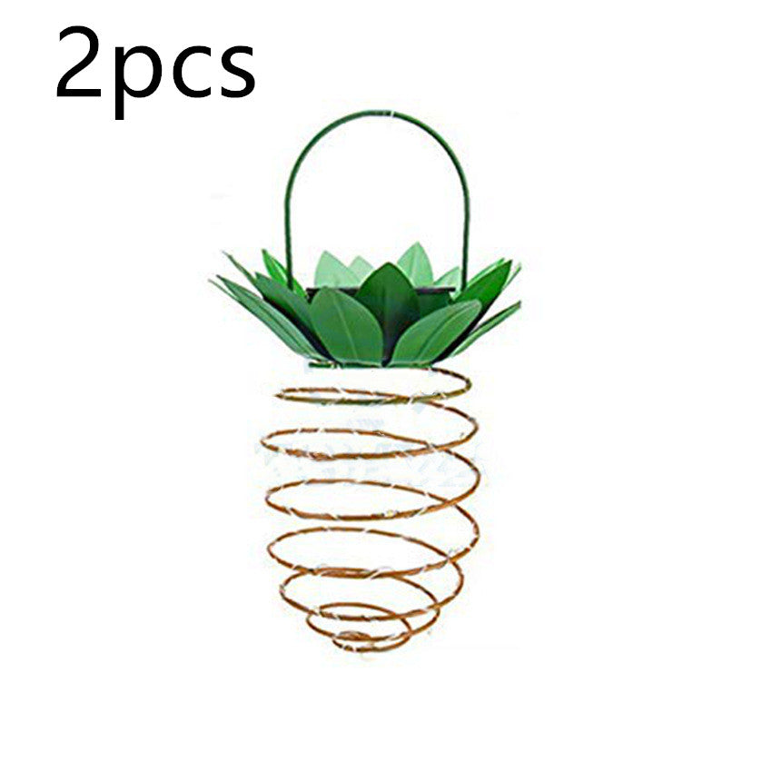 Outdoor Waterproof Garden Pineapple Solar Lights Path Garden dealsniper-net Green 2pcs