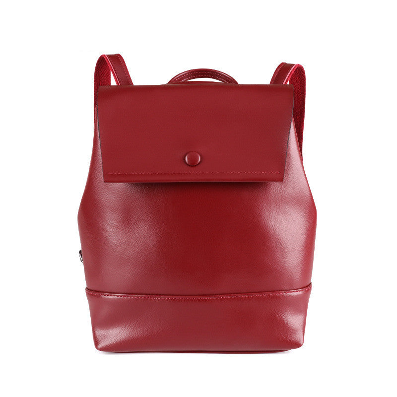 Fashion Large Capacity Multi-Function Retro Women\'s Backpack New Leather Women\'s Bag Women DealSniper.net Red