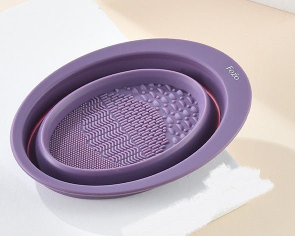 Silicone Cosmetic Makeup Brush Cleaning Pad Board Beauty Gym From House Purple