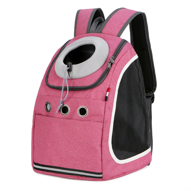 Pet Backpack Cat Bag Breathable Cat Space Bag Pets DealSniper.net Red 37X24X42cm