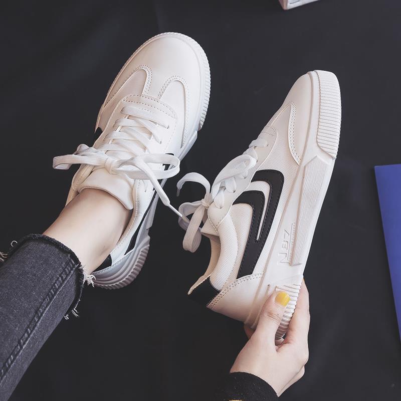 Womens Running Athletic Sneakers Canvas Sports Casual Breathable Shoes Fashion Women DealSniper.net White and black 35
