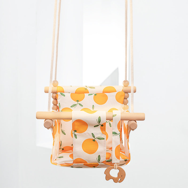 Cotton Canvas Baby Swing Chair Hanging Swing Indoor Outdoor Kids DealSniper.net