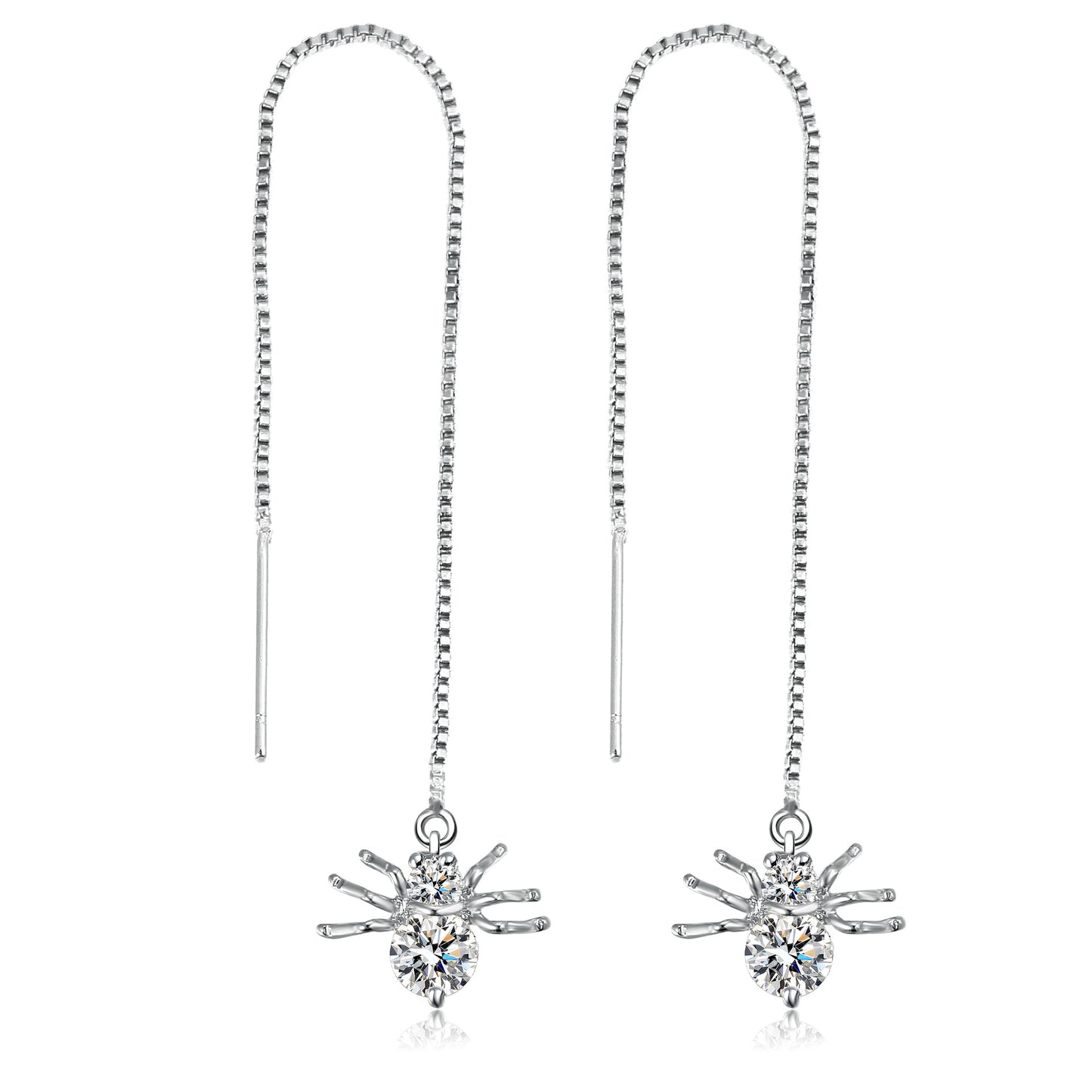 Shining Star Tassel Earrings Back Hanging Exquisite Earrings Jewelry DealSniper.net Silver C