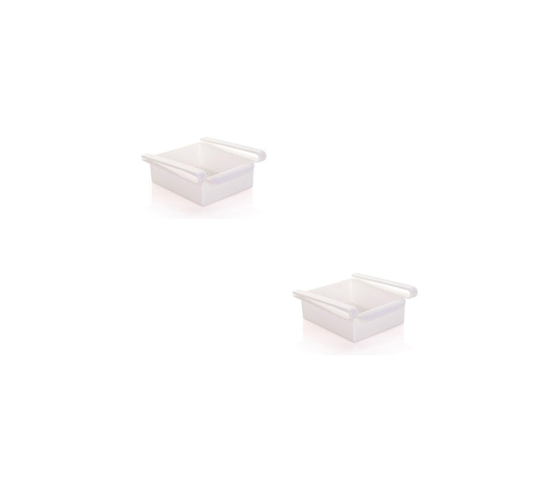 Hanging Plastic Refrigerator Clapboard Storage Rack Kitchen Supplies Kitchen DealSniper.net White 2