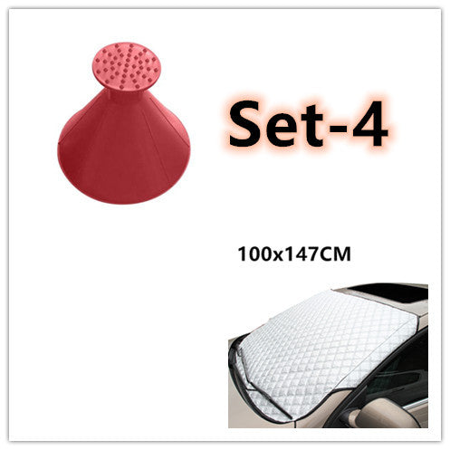Car snow block front windshield antifreeze cover Vehicle DealSniper.net Set 4