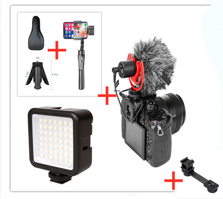 Handheld Phone Gimbal Stabilizer 3-Axis PTZ Tripod Anti-Shake for Smartphone Vlog Electronics DealSniper.net Black D Set