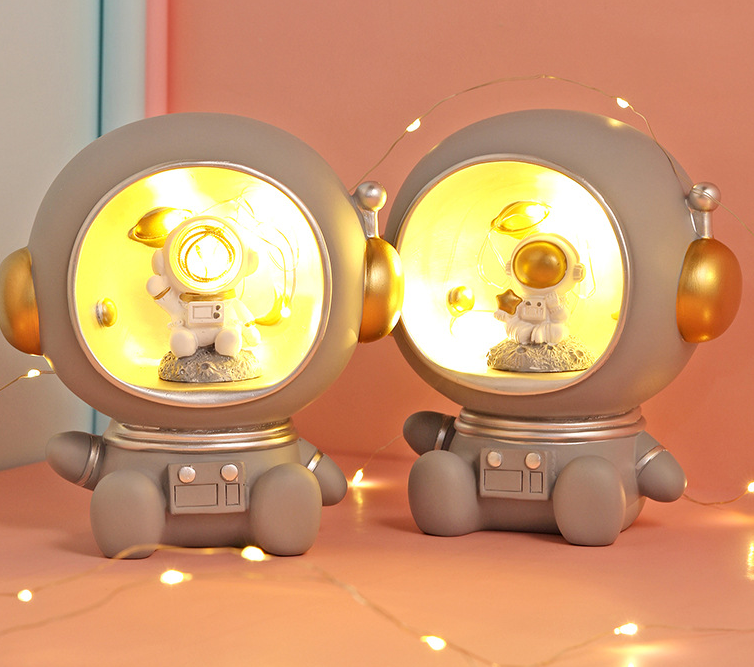 Astronaut Creative Night Light Piggy Bank Resin Decor Cute Gifts Holidays dealsniper-net
