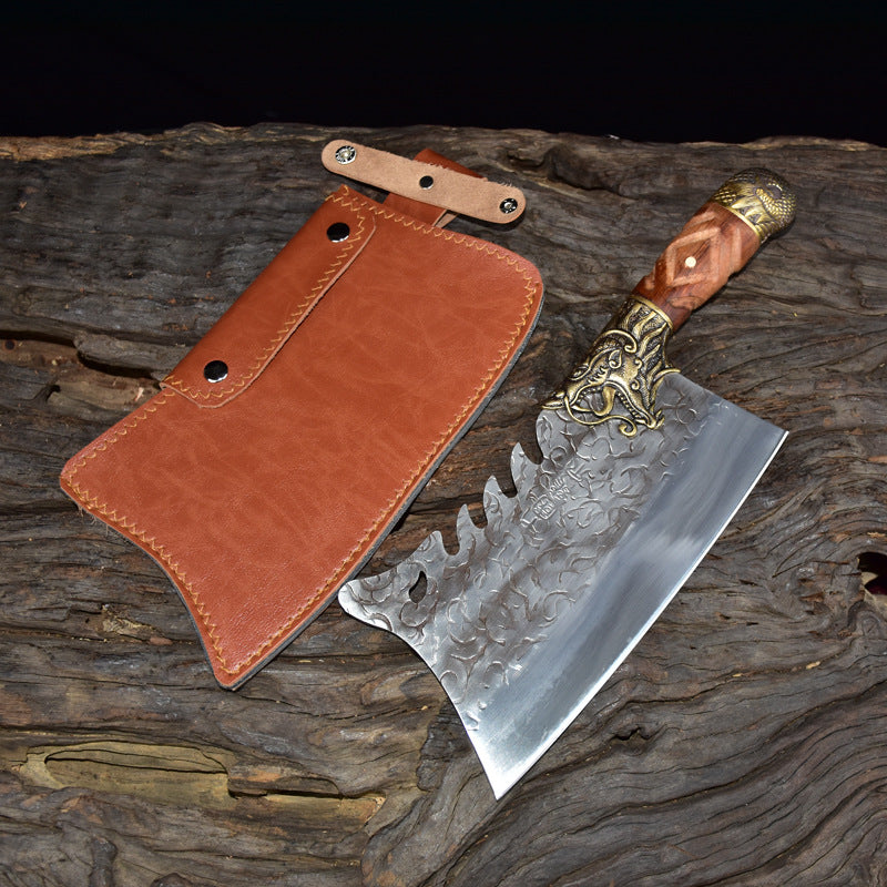 Vintage cleaver ghost hand made kitchen chef knife Kitchen DealSniper.net Beheaded with sheath