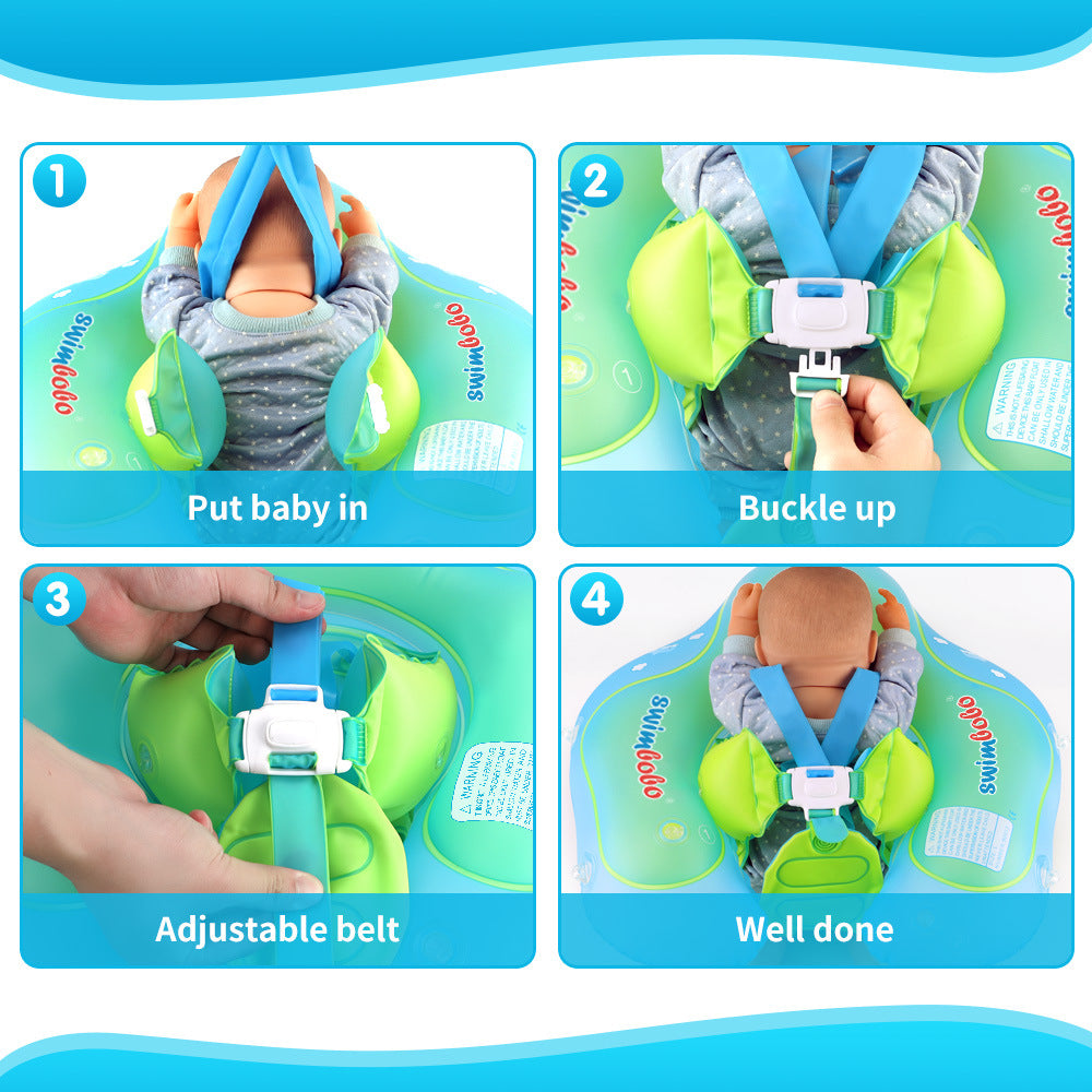 Baby Swimming Float With Canopy Inflatable Infant Kids DealSniper.net